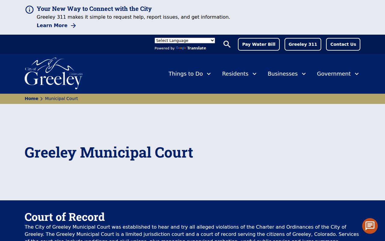 Greeley resident lookup municipal court